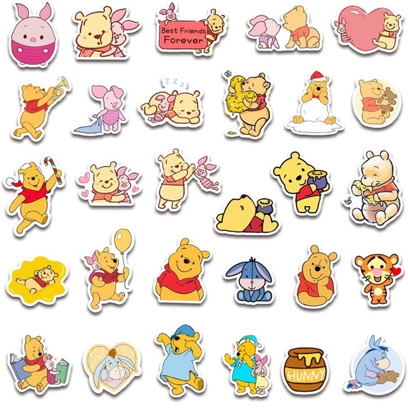 Whinnie The Pooh Stickers 12 Vinyl Stickers - Mystery Bundle - Picture 3 of 5